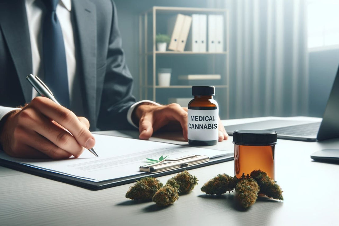 Medyczna marihuana na stole