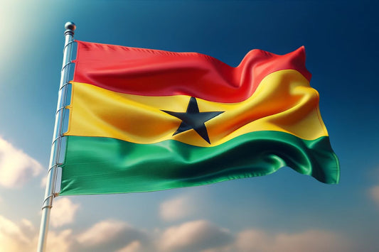 Powiewająca flaga Ghany