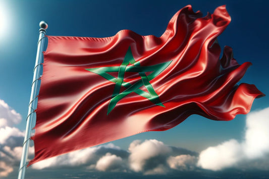 powiewająca flaga Maroka