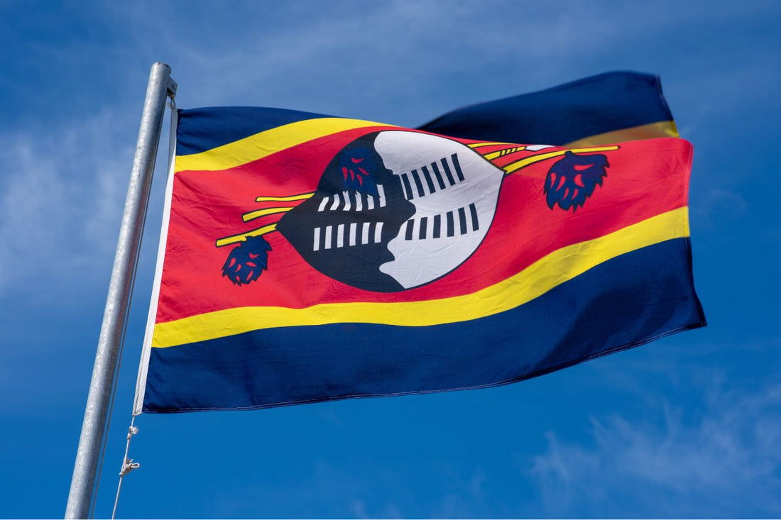 Powiewająca flaga Eswatini