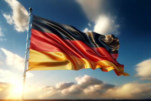Powiewająca flaga Niemiec