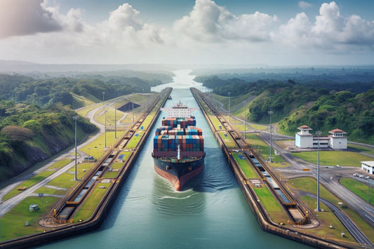 Statek towarowy w Kanale Panamskim