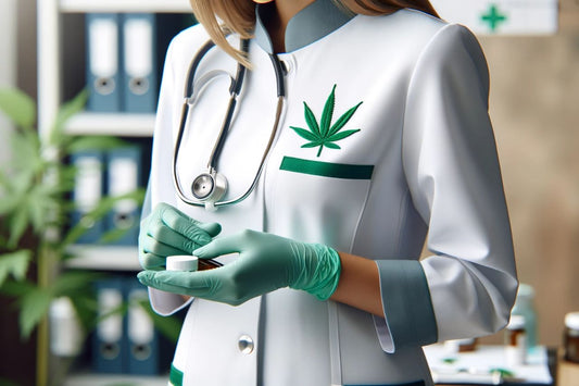 Pielęgniarka z medyczną marihuaną