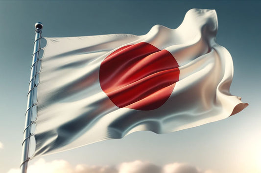 Powiewająca flaga Japonii