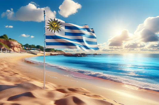 Powiewająca flaga Urugwaju